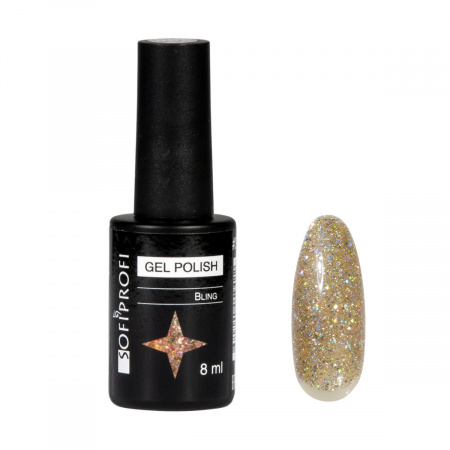 Гель-лак для ногтей с шиммером Тон 368 Bling Sofiprofi Bling, 8 мл